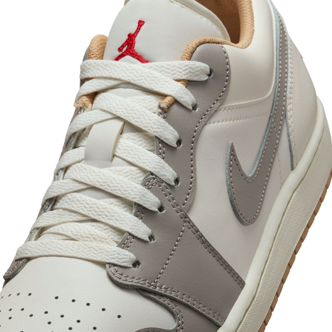 Air Jordan 1 Low (Sail/Fire Red/College Grey)