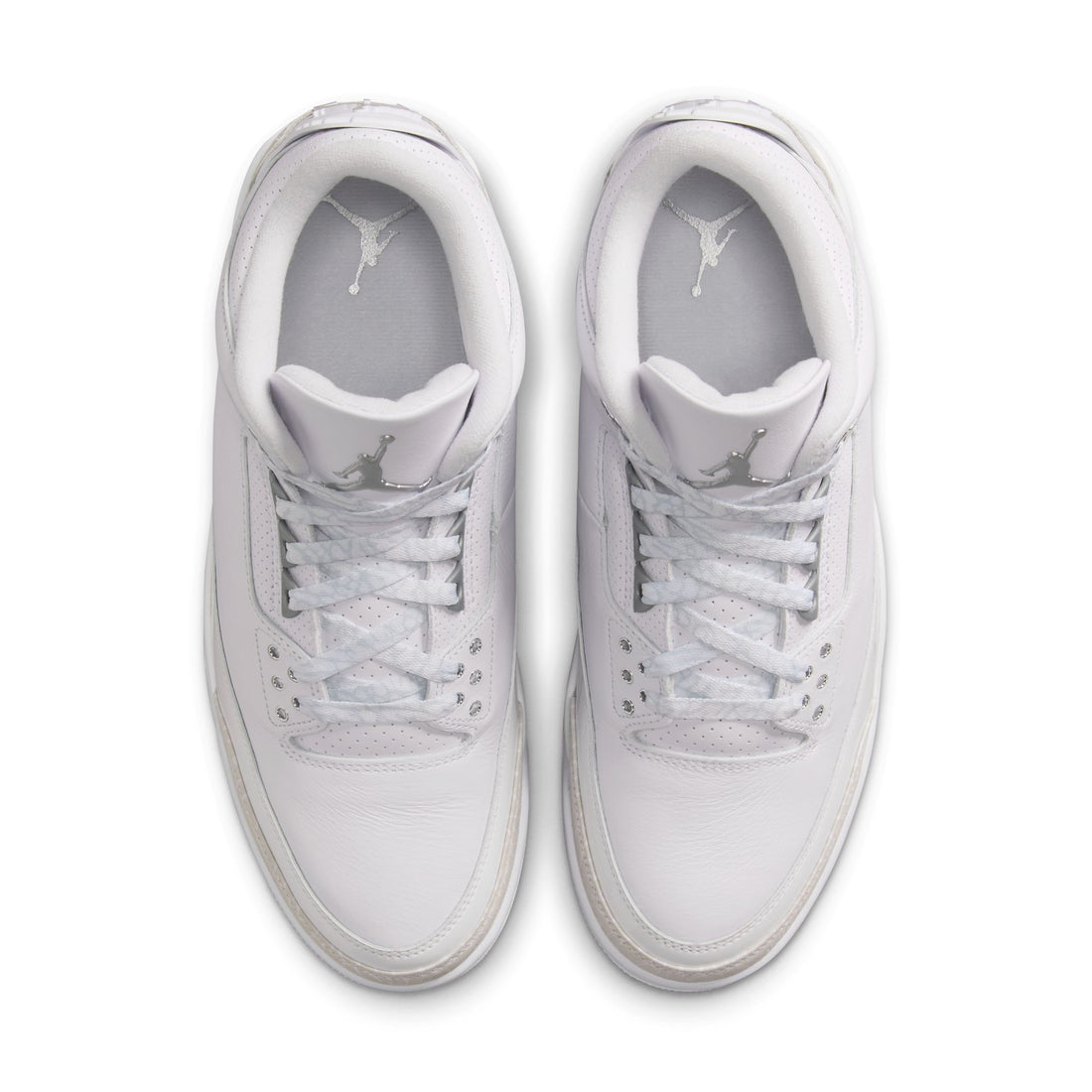 Air Jordan 3 Retro (White/Metallic Silver/White)