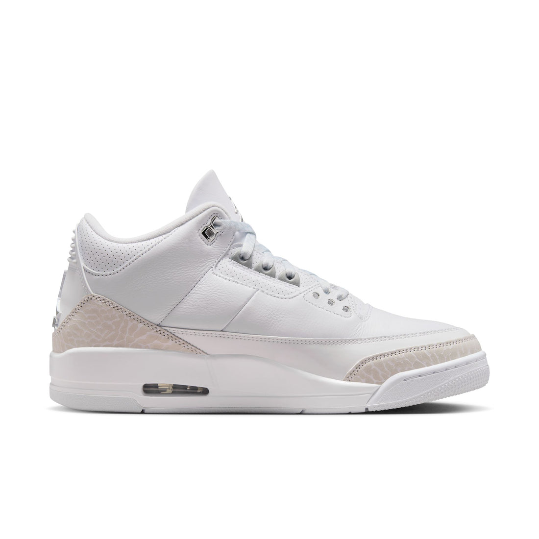 Air Jordan 3 Retro (White/Metallic Silver/White)