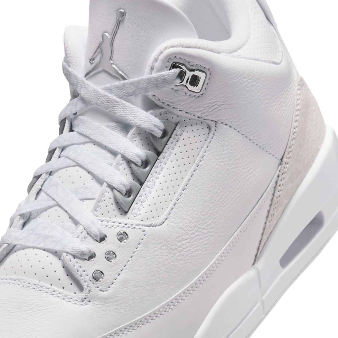 Air Jordan 3 Retro (White/Metallic Silver/White)