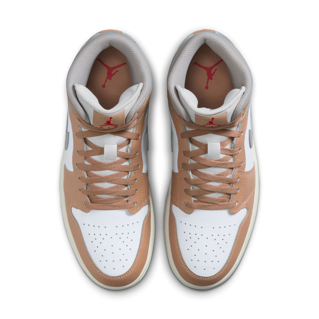Air Jordan 1 Mid (Hemp/Fire Red/White)