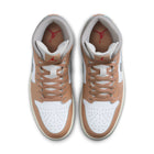 Air Jordan 1 Mid (Hemp/Fire Red/White)