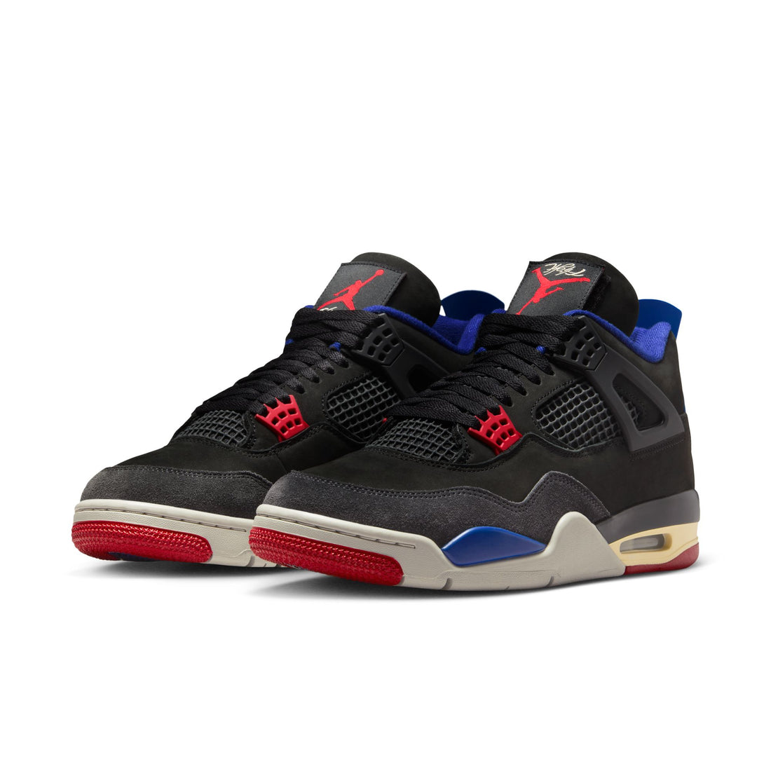 Air Jordan 4 Retro (Black/Fire Red/Deep Royal Blue)