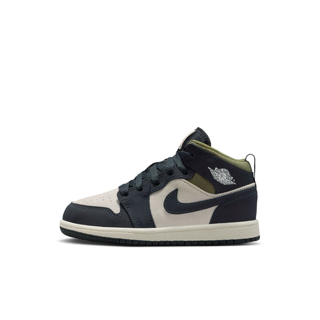 Air Jordan 1 Mid SE PS (LT Orewood BRN/Off Noir)