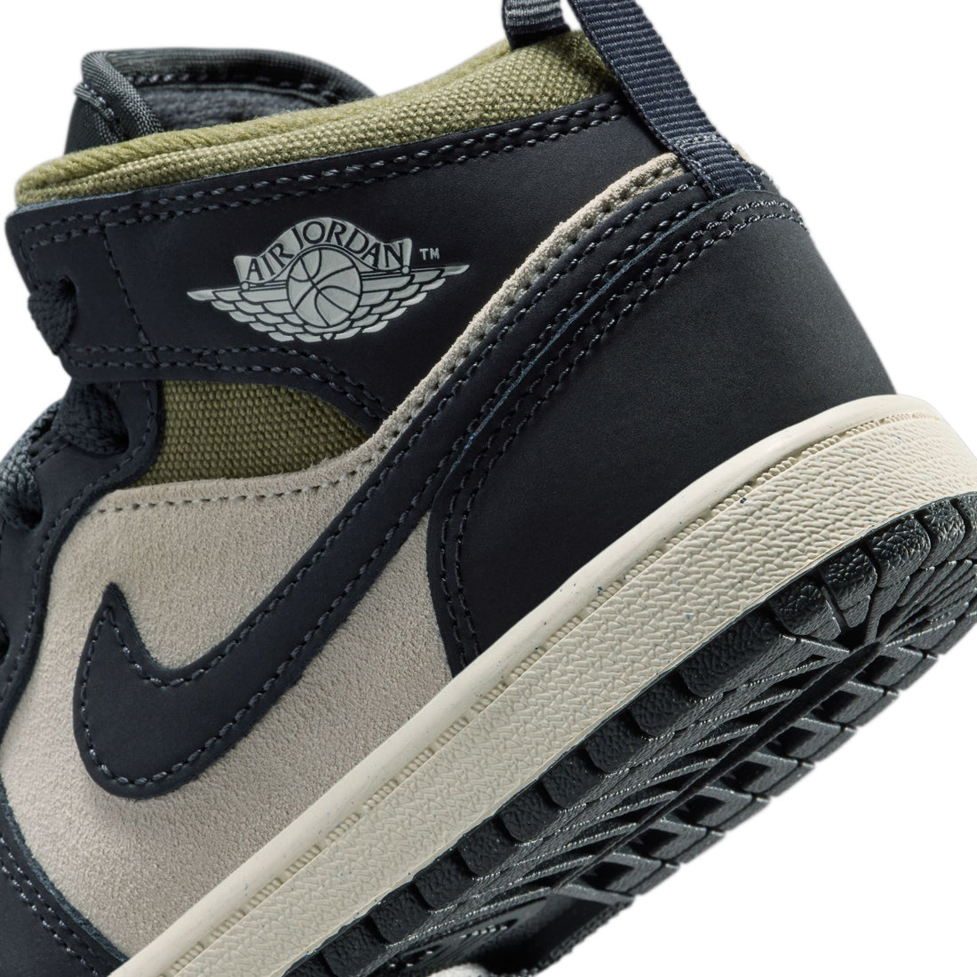 Air Jordan 1 Mid SE PS (LT Orewood BRN/Off Noir)