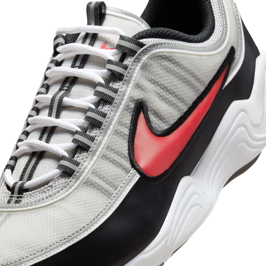 Nike Air Zoom Spiridon (Metallic Silver/Sport Red)