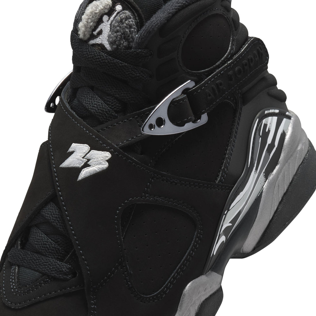 Air Jordan 8 Retro GS (Black/White/LT Graphite)