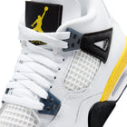 Air Jordan 4 Retro GS (White/Tour Yellow/Dark Blue Grey/Black)