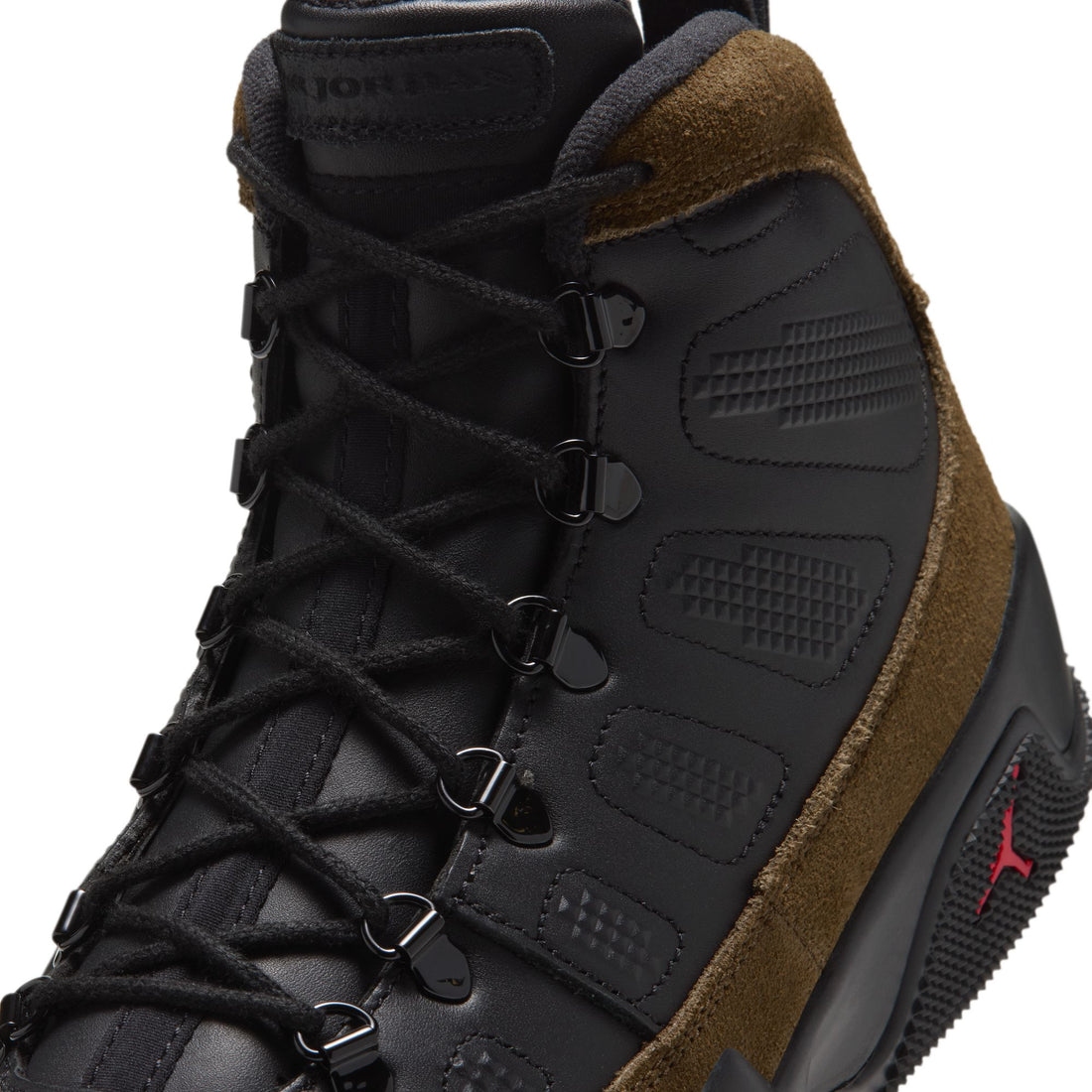 Air Jordan 9 Retro Boot NRG (Black/Light Olive/True Red)