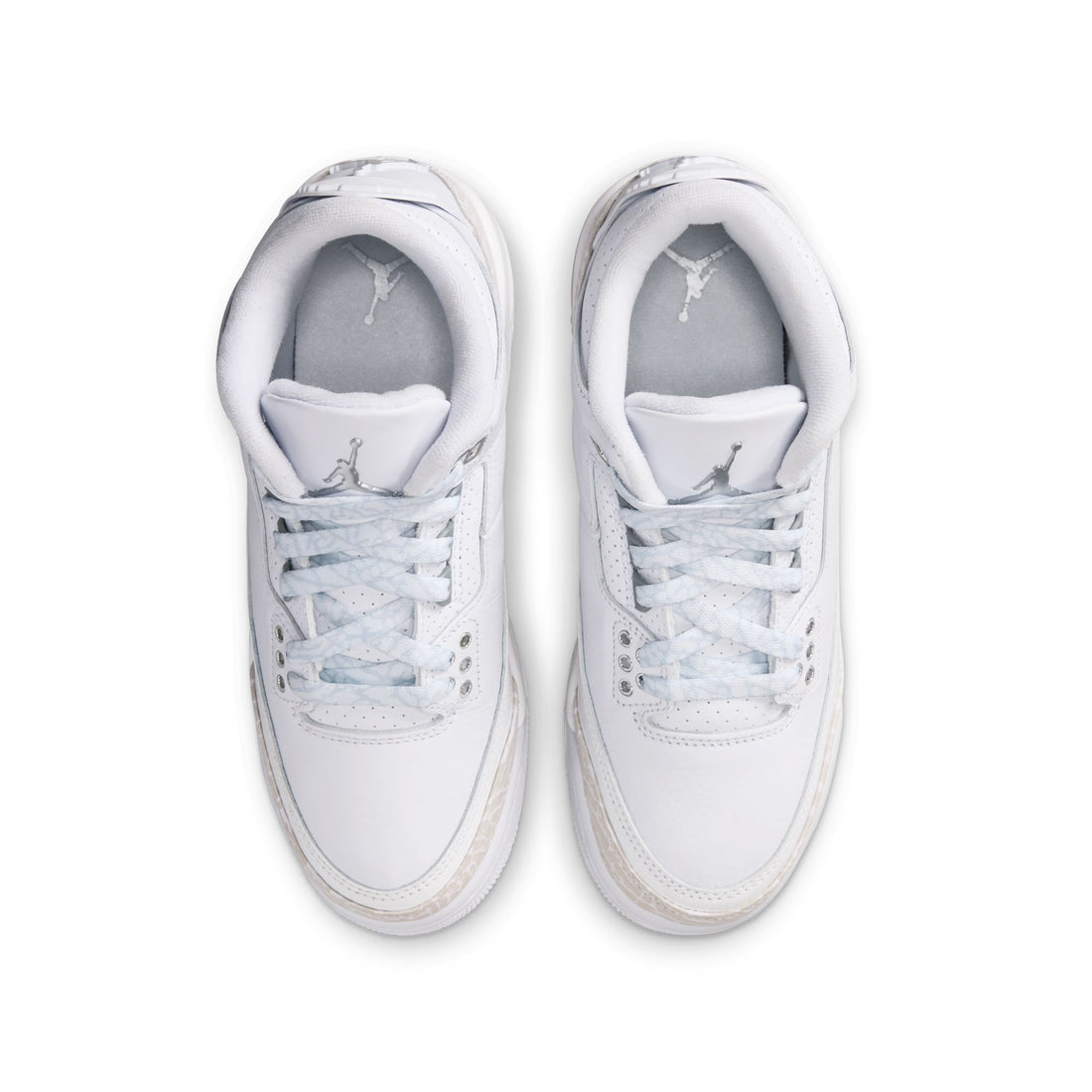 Air Jordan 3 Retro GS (White/Metallic Silver/White)