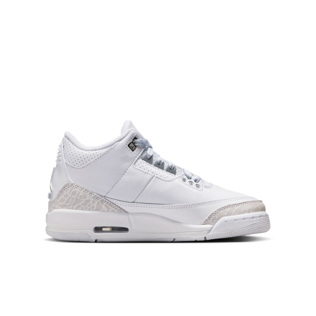 Air Jordan 3 Retro GS (White/Metallic Silver/White)