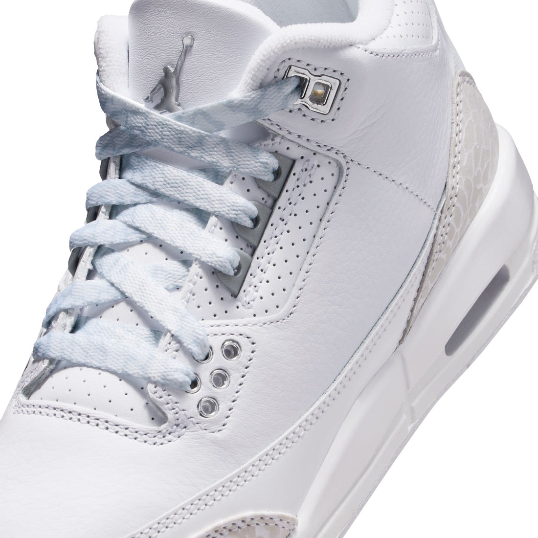 Air Jordan 3 Retro GS (White/Metallic Silver/White)