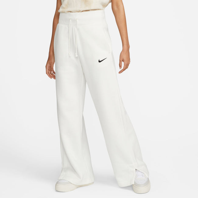 WMNS Nike Sportswear Phoenix High-Wasted Wide-Leg Sweatpants (White)