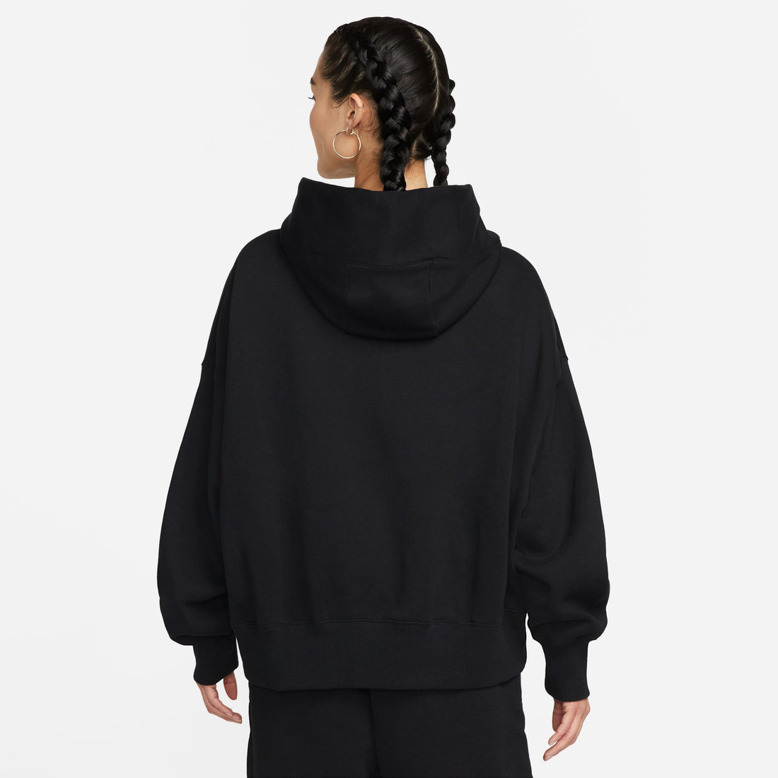WMNS Nike Phoenix Fleece Over-Oversized Pullover Hoodie (Black/Sail)