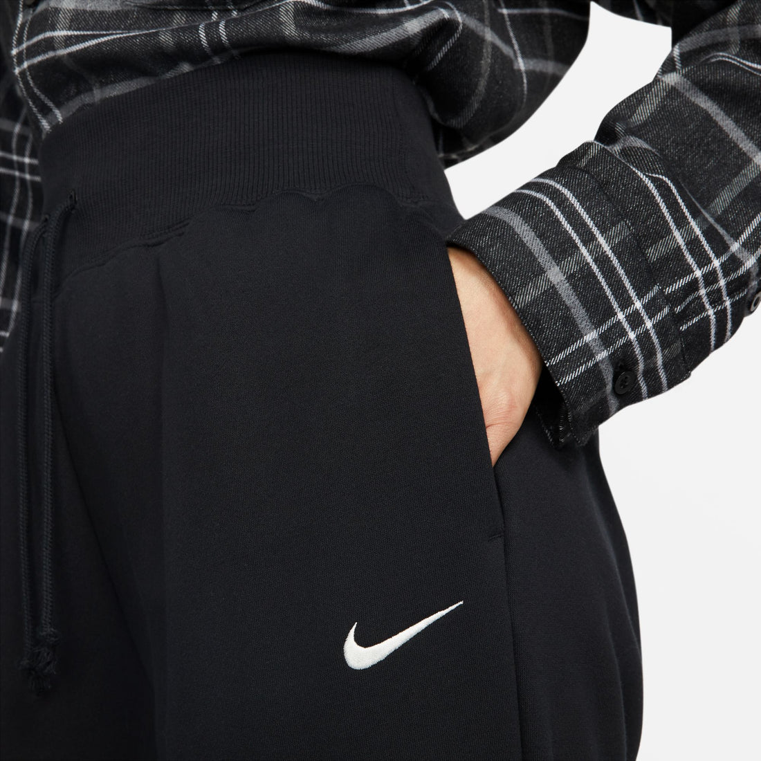 WMNS Nike Sportswear Phoenix Fleece High-Waisted Oversized Sweatpants (Black/Sail)