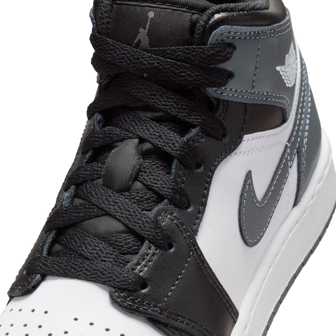 Air Jordan 1 Mid GS (Black/Iron Grey/White)