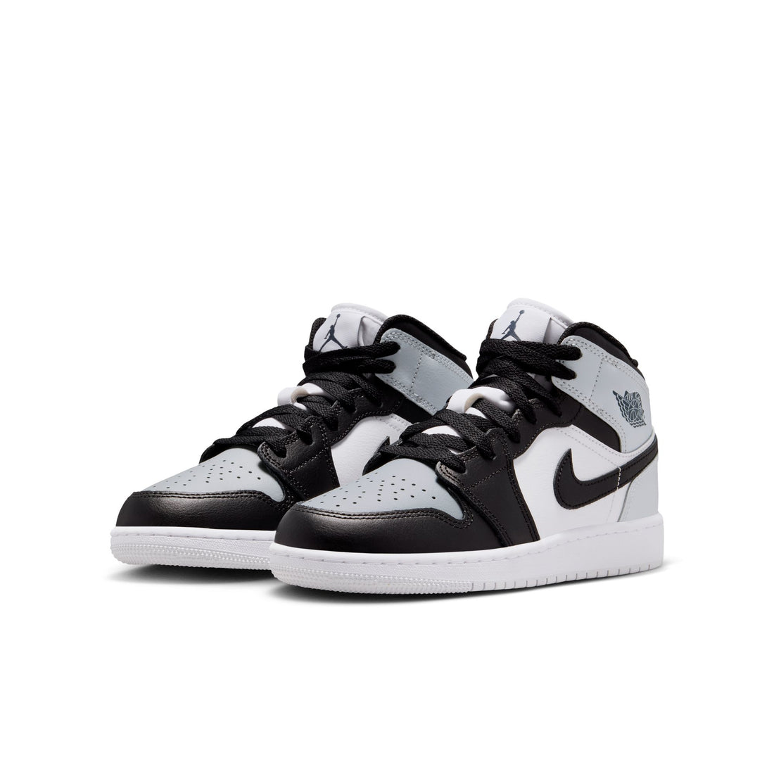 Air Jordan 1 Mid GS (Black/Black/Aura/Squadron Blue)