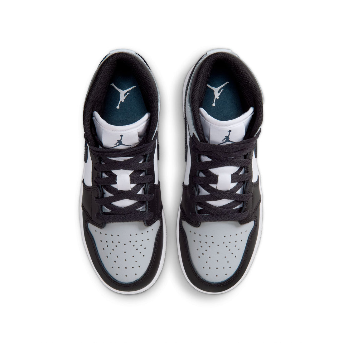 Air Jordan 1 Mid GS (Black/Black/Aura/Squadron Blue)