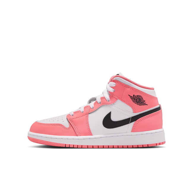Air Jordan 1 Mid GS (Pink Glaze/Black/White)