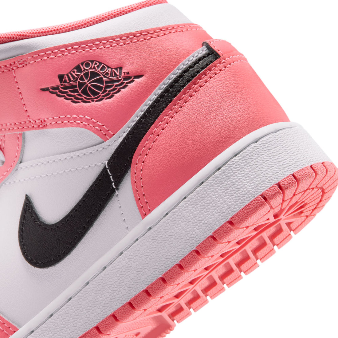 Air Jordan 1 Mid GS (Pink Glaze/Black/White)