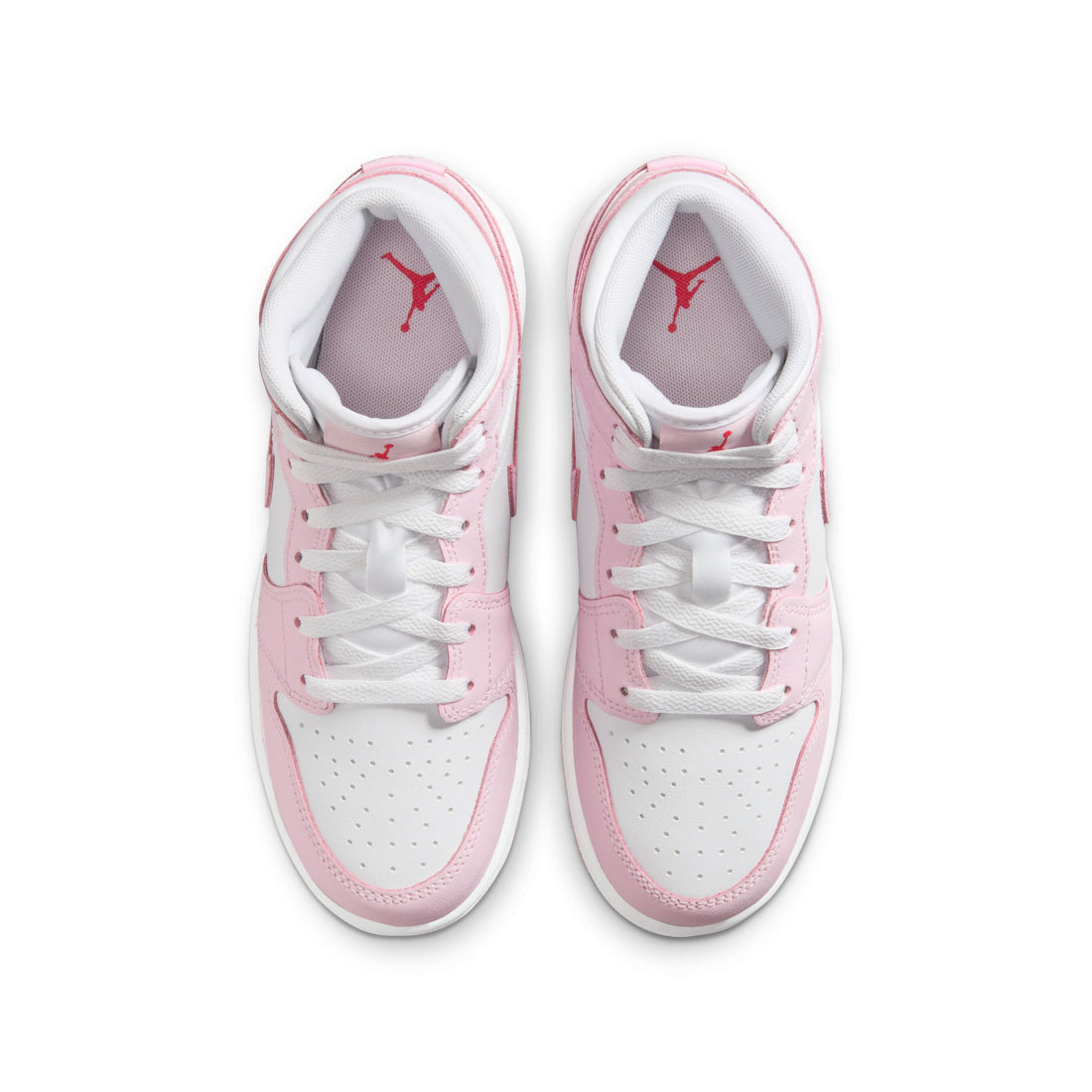 Air Jordan 1 Mid GS (Pink Foam/White/Fire Red)