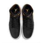 Air Jordan 1 Mid (Black/Metallic Gold/White)