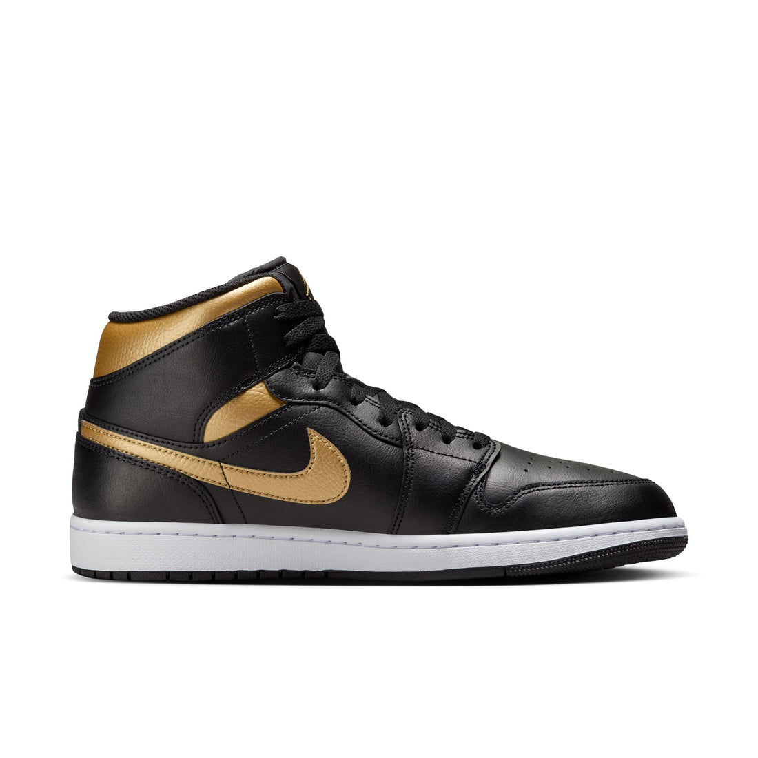 Air Jordan 1 Mid (Black/Metallic Gold/White)