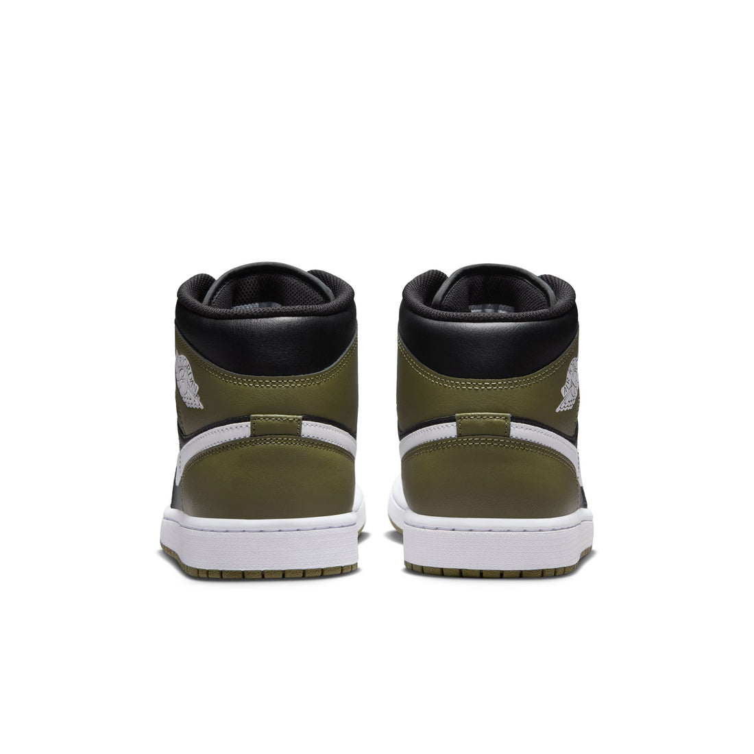 Air Jordan 1 Mid (Black/White/Medium Olive)