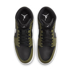 Air Jordan 1 Mid (Black/White/Medium Olive)