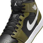 Air Jordan 1 Mid (Black/White/Medium Olive)