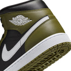 Air Jordan 1 Mid (Black/White/Medium Olive)