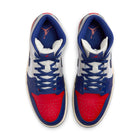 Air Jordan 1 Mid (White/Deep Royal Blue)