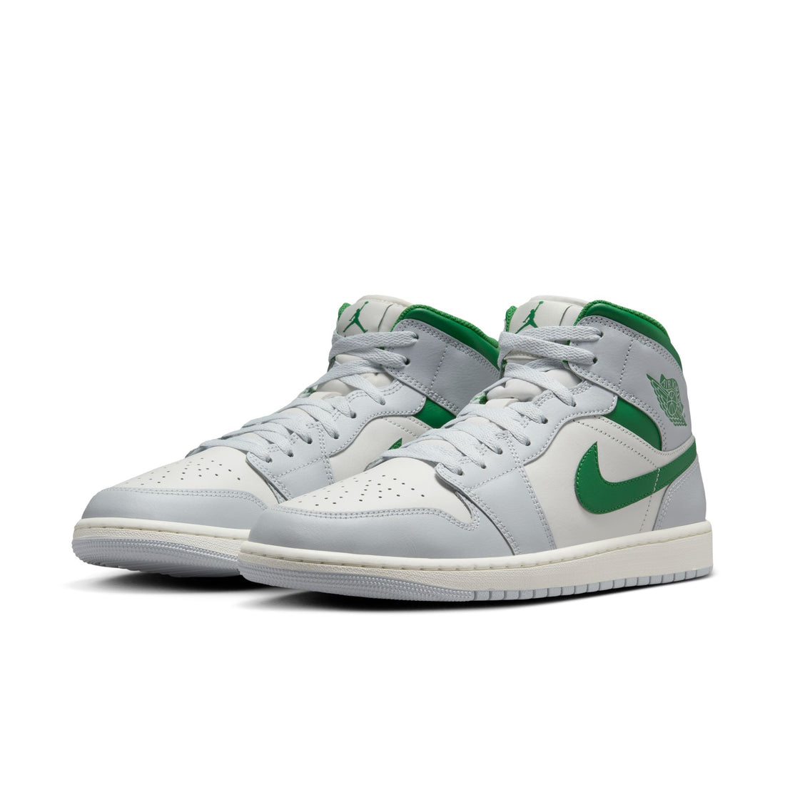 Air Jordan 1 Mid (Summit White/Pine Green)