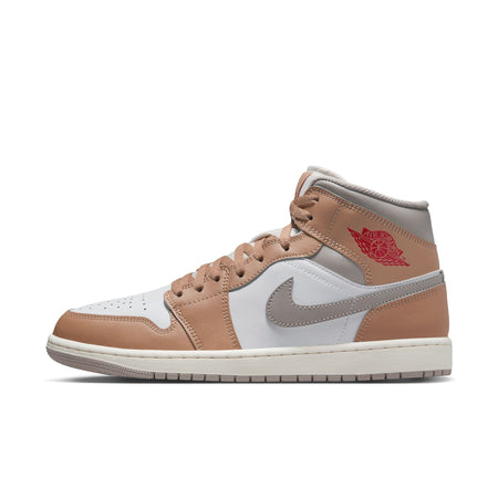 Air Jordan 1 Mid (Hemp/Fire Red/White)