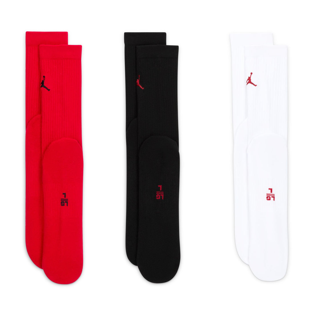 Air Jordan Everyday Crew Socks 3 Pairs (Multi-Color)