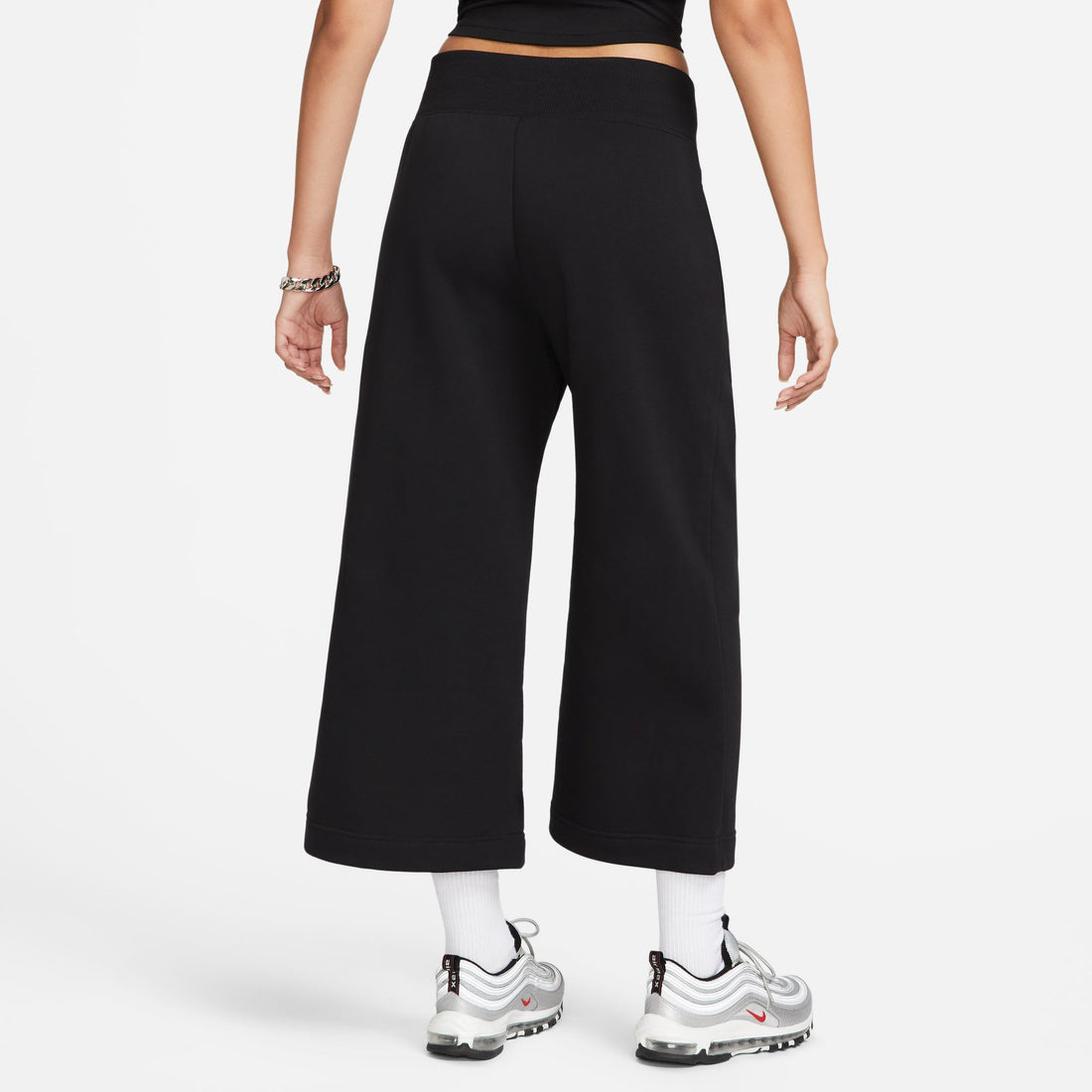 WMNS Nike Sportswear Phoenix Fleece High-Waisted Cropped Sweatpants (Black/Sail)