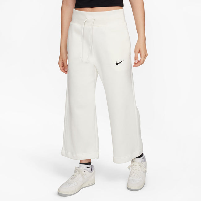 WMNS Nike Sportswear Phoenix Fleece High-Waisted Cropped Sweatpants (Sail/Black)