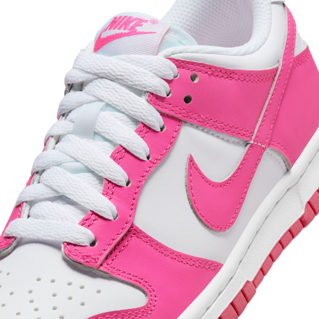 Nike Dunk Low GS (White/Laser Fuchsia)