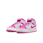 Air Jordan 1 Mid GS (Iris Whisper/Fire Pink/White)