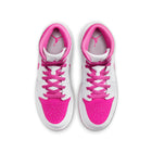 Air Jordan 1 Mid GS (Iris Whisper/Fire Pink/White)