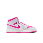 Air Jordan 1 Mid GS (Iris Whisper/Fire Pink/White)