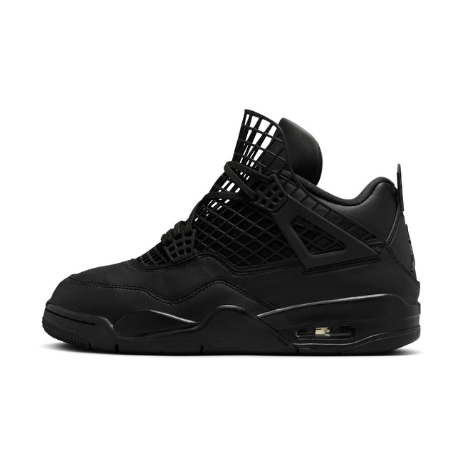 WMNS Air Jordan 4 Net (Black/Black/Metallic Silver)