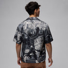 Air Jordan Essentials Printed Camp Button-Up Top (Sail/Black)