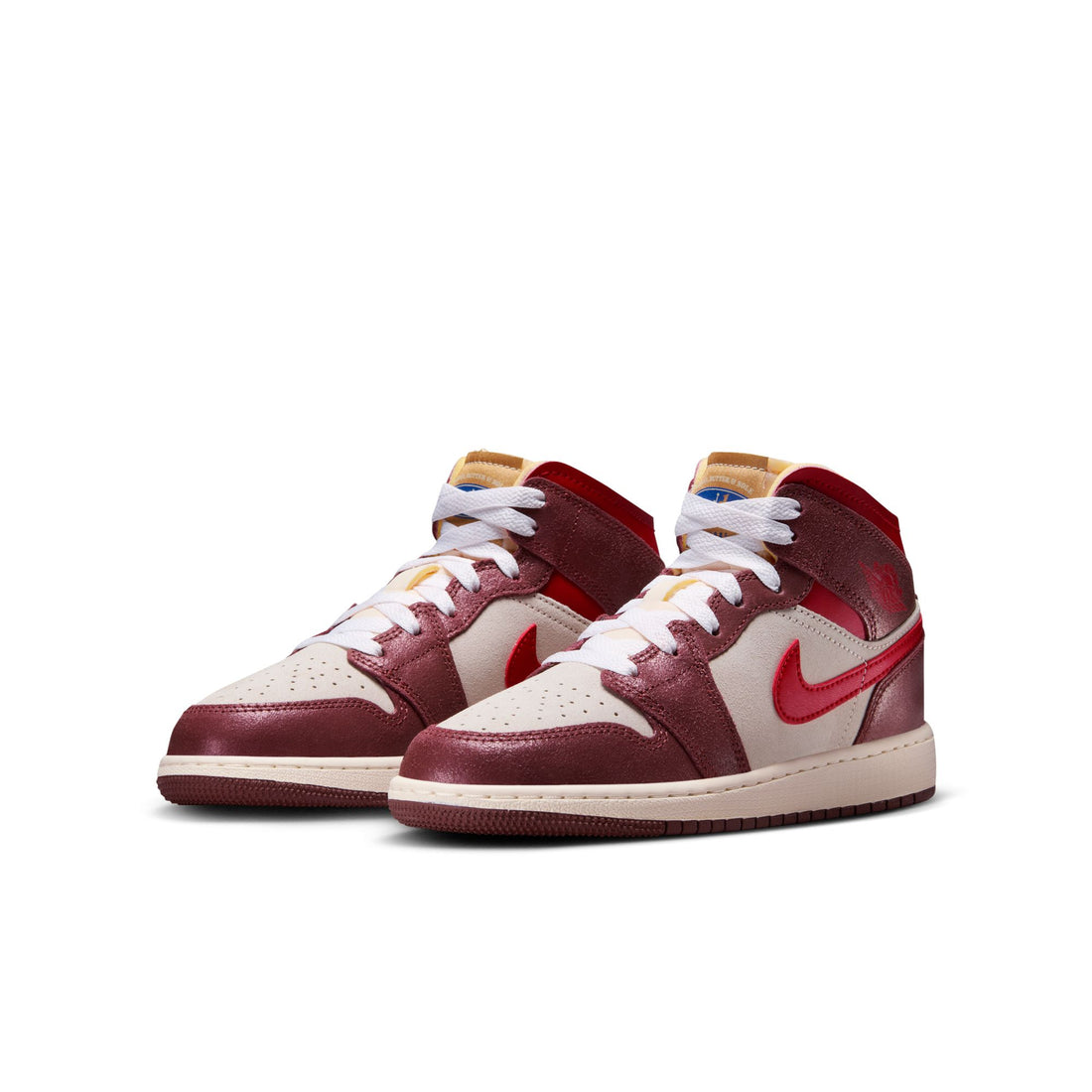 Air Jordan 1 Mid SE GS (Coconut Milk/University Red)