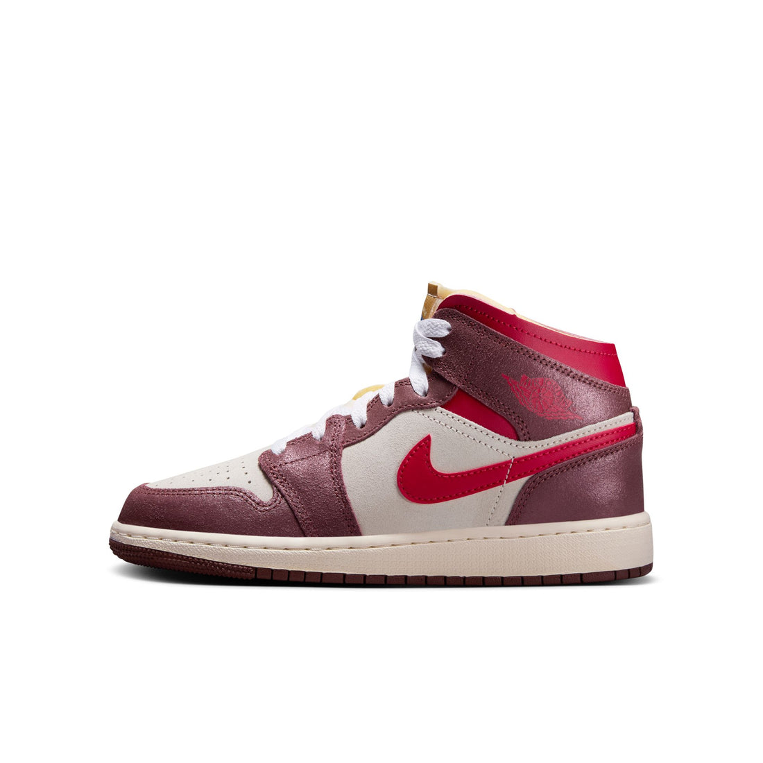 Air Jordan 1 Mid SE GS (Coconut Milk/University Red)