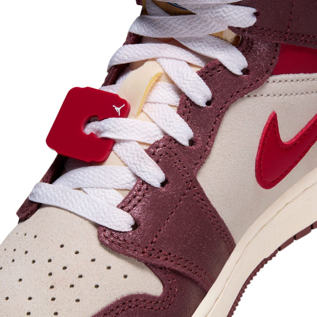 Air Jordan 1 Mid SE GS (Coconut Milk/University Red)