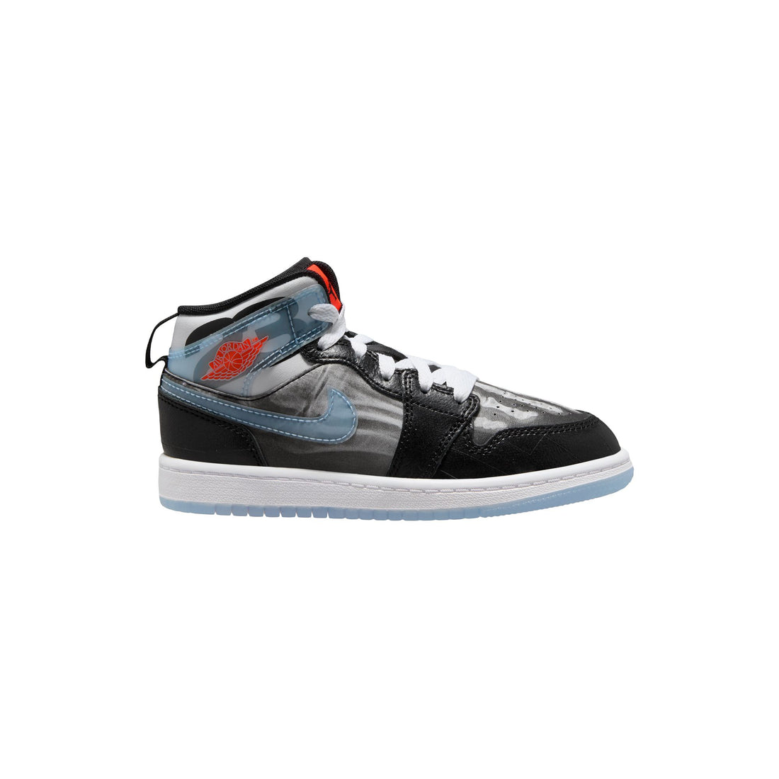 Air Jordan 1 Mid SS PS (Black/Ice Blue/Total Crimson)