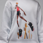 WMNS Air Jordan J Art Fleece Crew-Neck Sweatshirt (Pure Platinum)