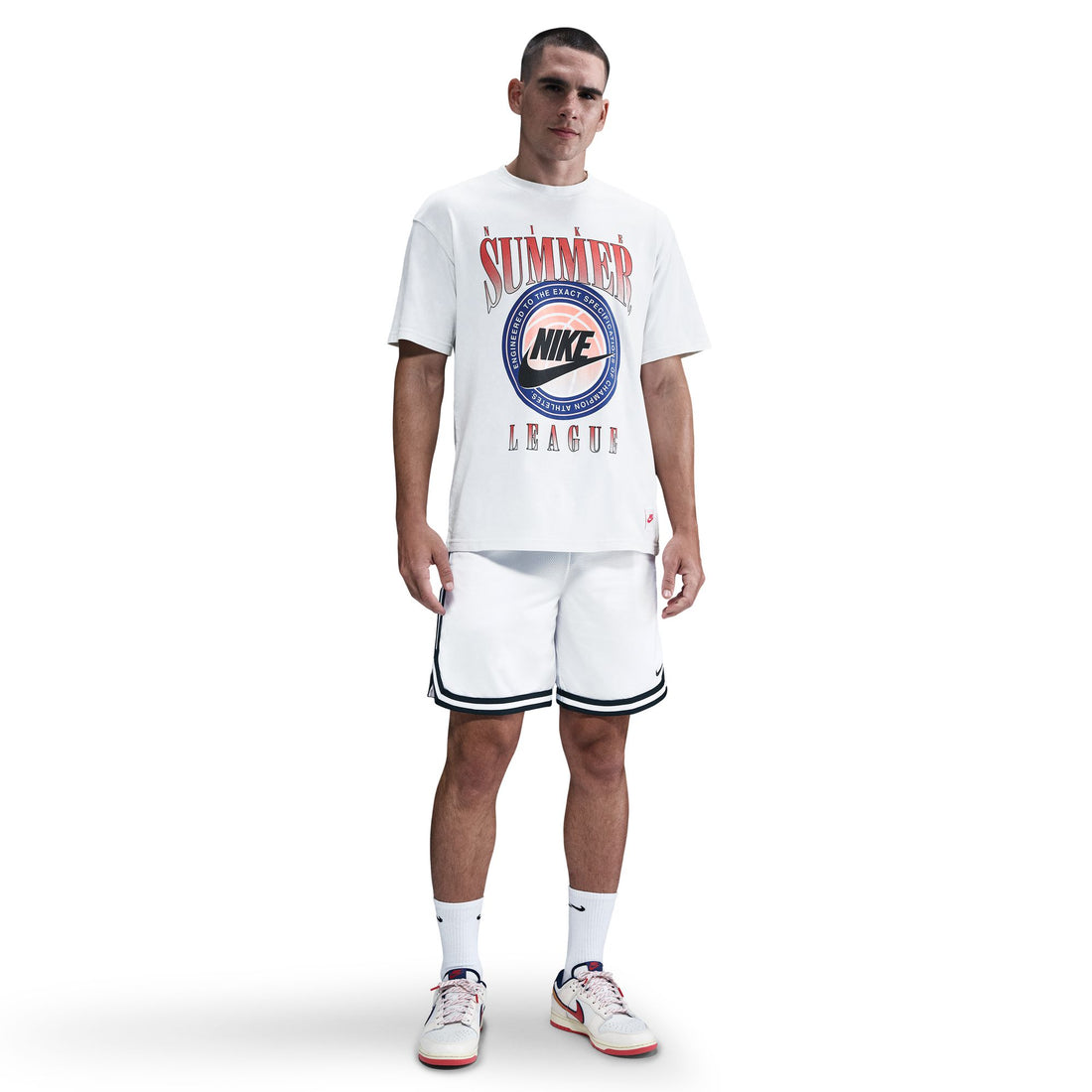 Nike Max90 Basketball T-Shirt (White/Blue)