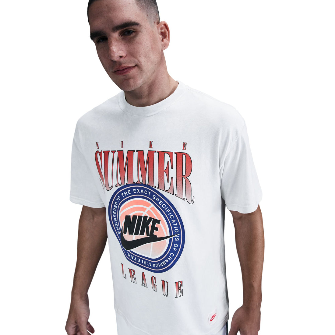 Nike Max90 Basketball T-Shirt (White/Blue)